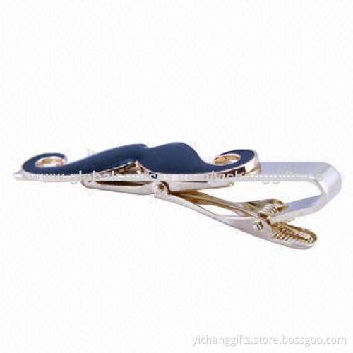 Classic Funny Tie Clip, Enamel Color, with Your Logo, Gold-plated, Made of Copper, Iron and Bronze